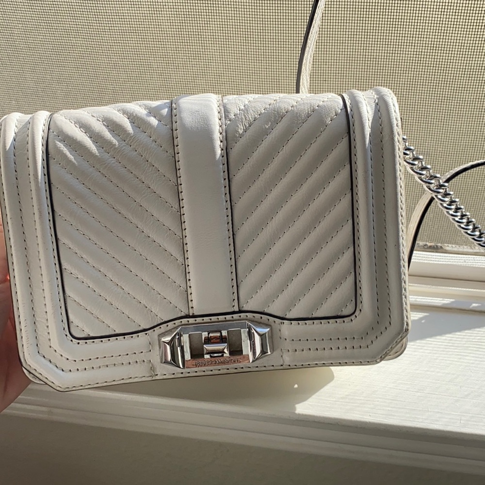 WHITE REBECCA MINKOFF CROSSBODY BAG